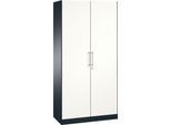 Flügeltürenschrank ASISTO C 3000, 5 Ordnerhöhen, B 1000 mm, anthrazit/weiß