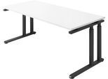 Schäfer Shop Select Schreibtisch SET UP, C-Fußgestell, 1800x800, weiß/graphit