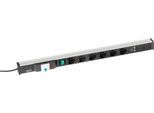Energieleiste 836/10 für Treston Arbeitstische, 6-fach Steckdose, 1x Schalter, 1x FI-Schalter, 2x USB-Typ A