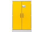 Cemo Sicherheitsschrank Typ 90 PROline 12/20, selbstschließende Türen, B 1200 x T 600 x H 1950 mm, 33 Liter, grau/verkehrsgelb