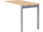Schäfer Shop Select Ansatztisch LOGIN, 4-Fuß, B 1000 x T 600 x H 740 mm, Ahorn/weißalu