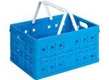 Sunware Square Klappbox, Inhalt 32 Liter, mit Tragegriff, blau/weiß