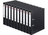 herlitz Ordner maX.file protect plus, DIN A4, Rückenbreite 50 mm, 10 Stück, schwarz