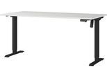 Schreibtisch Profi 2.0, elektrisch höhenverstellbar, B 1600 x T 800 x H 710 - 1190 mm, lichtgrau/schwarz