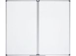 Whiteboard-Klapptafel MAULstandard, grau kunststoffbeschichtet, magnethaftend, 2 Flügel, B 1200 x H 1000 mm