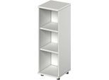Schäfer Shop Genius Regal TETRIS WOOD, 3 OH, Höhe inkl. Gleiter, B 400 mm, lichtgrau