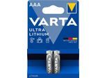 VARTA Batterie PROFESSIONAL LITHIUM, Micro AAA, 1,5 V, 2 Stück