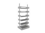 Variabo Freiarmregal, Grundfeld, doppelseitig, 250 mm Fachtiefe, 1000 x 2500 mm