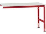 Manuflex Ansatztisch UNIVERSAL Standard, Tischplatte Melamin, 1500x1000, rubinrot
