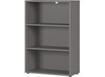 Aktenregal Porto, 2 Einlegeböden, 3 OH, B 800 x T 400 x H 1200 mm, graphit