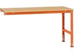 Manuflex Ansatztisch UNIVERSAL Standard, Tischplatte Multiplex, 1750x1000, rotorange