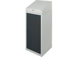 Werkzeugschrank mit Schreibpult, Flügeltür, 2 Böden, 1 Schub, B 500 x T 500 x H 1200 mm, abschließbar, lichtgrau/anthrazit