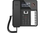 Gigaset Wand- und Tischtelefon DESK 800A, Anrufbeantworter, LCD-Anzeige, schwarz