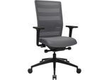 Topstar Bürostuhl Sitness AirWork, mit Armlehnen, 3D-Auto-Synchronmechanik, Muldensitz, Netzrücken, grau/schwarz