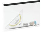 Reißverschlusstasche Zip Bag, transparent mit schwarzem Zipper, A5, 5 St.