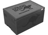 Thermobox Kängabox® Professional GN 1/1, Volumen 39 l, Unterfassgriffe, stapelbar, mit Deckel, EN 10/2011, L 600 x B 400 x H 290 mm, EPP, schwarz