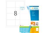 Herma Premium-Adressetiketten Nr. 4624, 97 x 67,7 mm, selbstklebend, permanenthaftend, bedruckbar, Papier, weiß, 1600 Stück auf 200 Blatt