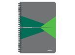 Notizbuch Leitz Office, DIN A5, 90 karierte Blatt, Spiralbindung, Kunststoff-Einband, FSC®-zertifiziert, grün