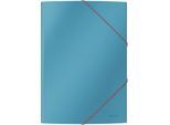 Leitz® Eckspannermappe Cosy, A4-Format, für bis zu 150 Blatt, 3 Klappen & Gummibandverschluss, Karton, blau
