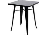 Outdoor-Tisch meet by Paperflow URBAN, quadratisch, B 600 x H 730 mm, Stahl verzinkt, schwarz-schwarz