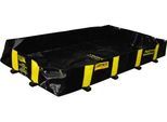 Justrite Leckage Faltwanne, befahrbar, L 6100 x B 3700 x H 305 mm, bis 6795 L, schwarz