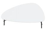 Beistelltisch meet by Paperflow Lazy, Trapezform, furniertes MDF, Stahlgestell, B 930 x T 500 x H 400 mm, weiß/schwarz