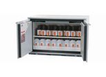 Sicherheitsunterbauschrank Typ 90 asecos UB-T-90, Flügeltüren, Front Lichtgrau, B 893 x T 574 x H 600 mm