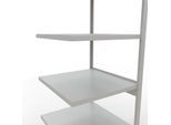 Schulte Lagertechnik Fachbodenregal-Stecksystem MULTIplus 250, Anbauregal, Längenriegel, 2500x750x800 mm, 6 Böden, lichtgrau