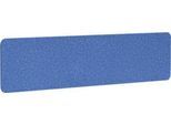 Akustik Tischtrennwand AKUSTIX Vario, Schallabsorptionsklasse B, Stärke 18 mm, ohne Klemmen, B 1600 x H 400 mm, PET-Filz, blau