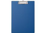 Klemmbrett Maul MAULpoly, A4-Hochformat, Klemmweite 8 mm, aufhängbar, L 320 x B 230 x H 13 mm, Karton/Polypropylen, recycelbar, blau