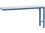 Manuflex Ansatztisch UNIVERSAL Spezial, 1750 x 800 mm, Melamin lichtgrau, brillantblau
