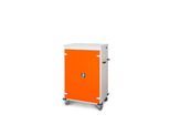 Laptopwagen mit Ladefunktion, 2-Punkt-Verriegelung, Feststellbremse, 20 Fächer, B 920 x T 500 x H 1250, orange