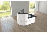 Theke Cento 2, bestehend aus 90 Grad Eckelement und gerader Theke, mit Seitenblenden