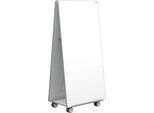 Nobo Move & Meet Mobile Whiteboard-System, doppelseitiges Whiteboard, 900 x 1800 mm, magnethaftend, fahrbar