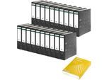 Schäfer Shop Select Ordner, schwarz, DIN A4, 80 mm, 20 Stück + GRATIS Kopierpapier