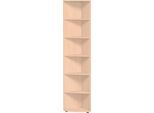 Eckabschlussregal PALENQUE, 6 OH, B 400 x T 400 x H 2160 mm, Buche