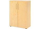 Schränke Breno, 3 OH, abschließbar, 28 kg je Boden, B 800 x T 420 x H 1100 mm, Ahorn/Ahorn