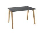 Schäfer Shop Select Schreibtisch Start Off Wood, Rechteck, A-Fuß, B 1200 x T 800 x H 735 mm, graphit/Holzoptik