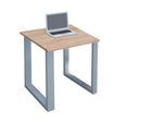 Schreibtisch, Rechteck, Bügelfuß, B 800 x T 500 x H 760 mm, Sonoma Eiche/silber