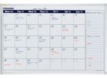 Franken Kalender X-tra!Line VO-7, Monats- oder 7-Tageübersicht, magnethaftend, Ablageschale, B 900 x H 600 mm, Stahl & Aluminium, weiß