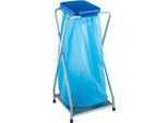 Abfallsammler mit Boden, 70 l, Deckel blau