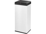 Abfallsammler Hailo Big-Box Swing XL, 52 l, rechteckig, Schwingdeckel, Stahlblech, weiß