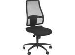 Topstar Bürostuhl Syncro Net, Synchronmechanik, ohne Armlehnen, Netzrücken, Bandscheibensitz, schwarz