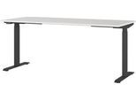 Schreibtisch Agenda, elektrisch höhenverstellbar, B 1800 x T 800 x H 720-1200 mm, Lichtgrau/Schwarz + Memory-USB-Panel