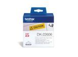 Brother Endlos-Etikett DK-22606, 62mm x 15,24m, Film gelb