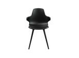Schalenstuhl Topstar® T 2020, 4-Fuß, desinfektionsmittelbeständig, mit Armlehnen, schwarz/schwarz