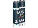 NiMH-Akku MaxE Micro AAA, 800 mAH, 2 Stück