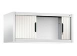 C + P Rollladenschrank Omnispace, abschließbar, B 1000 x T 420 x H 450 mm, Stahl/Kunststoff, verkehrsweiß