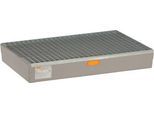 GFK-Paletten-Auffangwanne 150 CEMO, für Euro-Paletten, B 1200 x T x 800 x H 190 mm, mit verzinktem Gitterrost