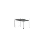 Schreibtisch NEVADA, 4-Fuß, Rechteck, Rundrohr, B 1200 x T 800 x H 740 mm, dunkelgrau/weiß
